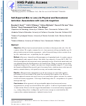 Cover page: Self-reported mid- to late-life physical and recreational activities: Associations with late-life cognition