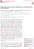 Cover page: Herbivorous Fish Microbiome Adaptations to Sulfated Dietary Polysaccharides