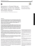 Cover page: Regression to Normal Glucose Regulation in American Indians and Alaska Natives of a Diabetes Prevention Program