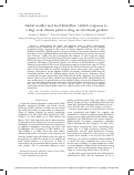 Cover page: Global weather and local butterflies: variable responses to a large‐scale climate pattern along an elevational gradient