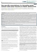 Cover page: Sex-specific associations of a ferroalloy metal mixture with motor function in Italian adolescents.