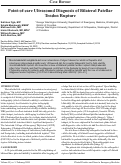 Cover page: Point-of-care Ultrasound Diagnosis of Bilateral Patellar Tendon Rupture