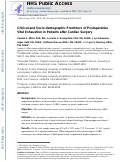 Cover page: Clinical and socio-demographic predictors of postoperative vital exhaustion in patients after cardiac surgery