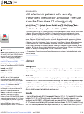 Cover page: HIV infection in patients with sexually transmitted infections in Zimbabwe – Results from the Zimbabwe STI etiology study