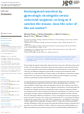 Cover page: Rectosigmoid resection by gynecologic oncologists versus colorectal surgeons: as long as it catches the mouse, does the color of the cat matter?