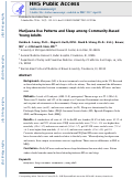 Cover page: Marijuana use patterns and sleep among community-based young adults