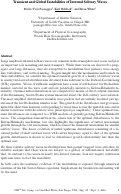 Cover page: Transient and global instabilities of internal solitary waves