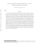 Cover page: On the Optimality of Treating Interference as Noise: Compound Interference Networks