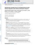 Cover page: Randomized Controlled Trial of a Facilitated Online Positive Emotion Regulation Intervention for Dementia Caregivers