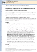 Cover page: Disruptions in ovarian function are related to depression and cardiometabolic risk during premenopause