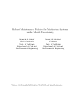 Cover page: Robust maintenance policies for Markovian systems under model uncertainty