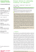 Cover page: Biological collections for understanding biodiversity in the Anthropocene