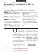 Cover page: Prevalence and Classification of Mild Cognitive Impairment in the Cardiovascular Health Study Cognition Study: Part 1