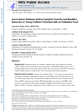 Cover page: Associations between autism symptom severity and mealtime behaviors in young children presented with an unfamiliar food