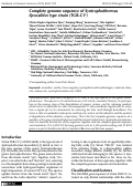 Cover page: Complete genome sequence of Syntrophothermus lipocalidus type strain (TGB-C1T)