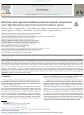 Cover page: Identifying neural signatures mediating behavioral symptoms and psychosis onset: High-dimensional whole brain functional mediation analysis