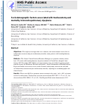 Cover page: Sociodemographic factors associated with tracheostomy and mortality in bronchopulmonary dysplasia.