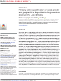 Cover page: Fentanyl-driven acceleration of racial, gender and geographical disparities in drug overdose deaths in the United States.