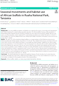 Cover page: Seasonal movements and habitat use of African buffalo in Ruaha National Park, Tanzania