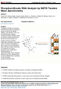 Cover page: Phosphorothioate RNA Analysis by NETD Tandem Mass Spectrometry.