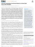 Cover page: Political leadership has limited impact on fossil fuel taxes and subsidies