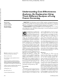 Cover page: Understanding Cost-Effectiveness Analyses: An Explanation Using Three Different Analyses of Lung Cancer Screening.