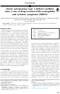 Cover page: Classic autoimmune type 1 diabetes mellitus after a case of drug reaction with eosinophilia and systemic symptoms (DRESS)