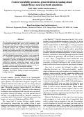 Cover page: Context variability promotes generalization in reading aloud:Insight from a neural network simulation