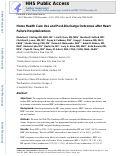 Cover page: Home Health Care Use and Post-Discharge Outcomes After Heart&nbsp;Failure Hospitalizations