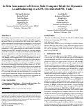 Cover page: In-situ assessment of device-side compute work for dynamic load balancing in a GPU-accelerated PIC code