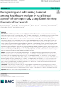 Cover page: Recognizing and addressing burnout among healthcare workers in rural Nepal: a proof-of-concept study using Kerns six-step theoretical framework.