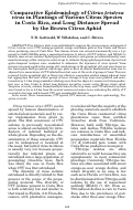 Cover page: Comparative Epidemiology of Citrus tristeza virus in Plantings of Various Citrus Species in Costa Rica, and Long Distance Spread by the Brown Citrus Aphid