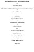 Cover page: Biological Networks: Dynamics, Mechanisms and Responses