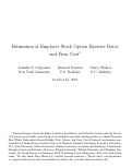 Cover page: Estimation of Employee Stock Option Exercise Rates and Firm Cost