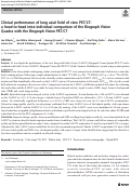 Cover page: Clinical performance of long axial field of view PET/CT: a head-to-head intra-individual comparison of the Biograph Vision Quadra with the Biograph Vision PET/CT.