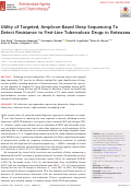 Cover page: Utility of Targeted, Amplicon-Based Deep Sequencing To Detect Resistance to First-Line Tuberculosis Drugs in Botswana.