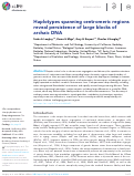 Cover page: Haplotypes spanning centromeric regions reveal persistence of large blocks of archaic DNA