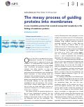 Cover page: The messy process of guiding proteins into membranes