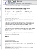 Cover page: Metabolic syndrome and risk of endometrial cancer in postmenopausal women: a prospective study