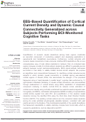 Cover page: EEG-Based Quantification of Cortical Current Density and Dynamic Causal Connectivity Generalized across Subjects Performing BCI-Monitored Cognitive Tasks