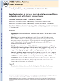 Cover page: Use of pedometers to increase physical activity among children and adolescents with chronic kidney disease