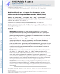 Cover page: Multi‐level predictors of depression symptoms in the Adolescent Brain Cognitive Development (ABCD) study