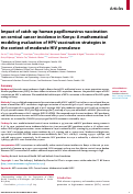 Cover page: Impact of catch-up human papillomavirus vaccination on cervical cancer incidence in Kenya: A mathematical modeling evaluation of HPV vaccination strategies in the context of moderate HIV prevalence