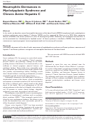 Cover page: Neutrophilic Dermatosis in Myelodysplastic Syndrome and Chronic Active Hepatitis C