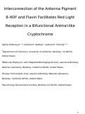 Cover page: Interconnection of the Antenna Pigment 8‑HDF and Flavin Facilitates Red-Light Reception in a Bifunctional Animal-like Cryptochrome