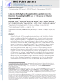 Cover page: Catechol-O-Methyltransferase inhibition and alcohol use disorder: Evaluating the efficacy of tolcapone in ethanol-dependent rats.