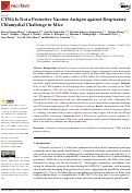 Cover page: CT584 Is Not a Protective Vaccine Antigen against Respiratory Chlamydial Challenge in Mice.