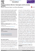 Cover page: Transgenerational effects of obesogens and the obesity epidemic