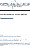 Cover page: Medieval Classrooms: The Genealogy of Teachers