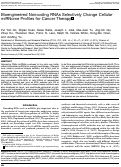 Cover page: Bioengineered ncRNAs selectively change cellular miRNome profiles for cancer therapy